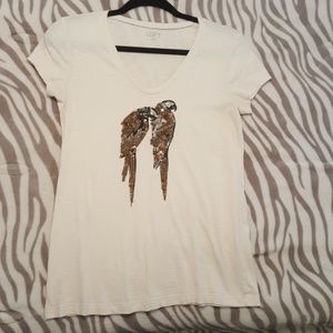 LOFT Ann Taylor small sequin t-shirt